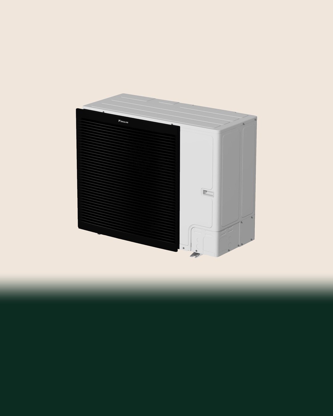 Imagen del fabricante (Daikin): unidad exterior de la bomba de calor Daikin Altherma 3 R, un ejemplo de aerotermia