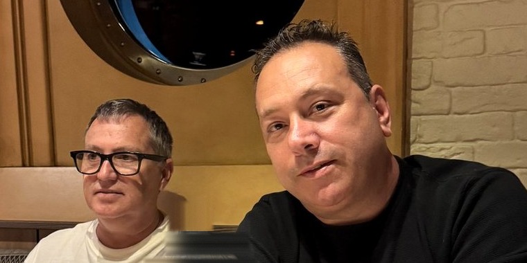 Joaquín (left, wearing glasses) and Juan, founding partners of JSL since 1998