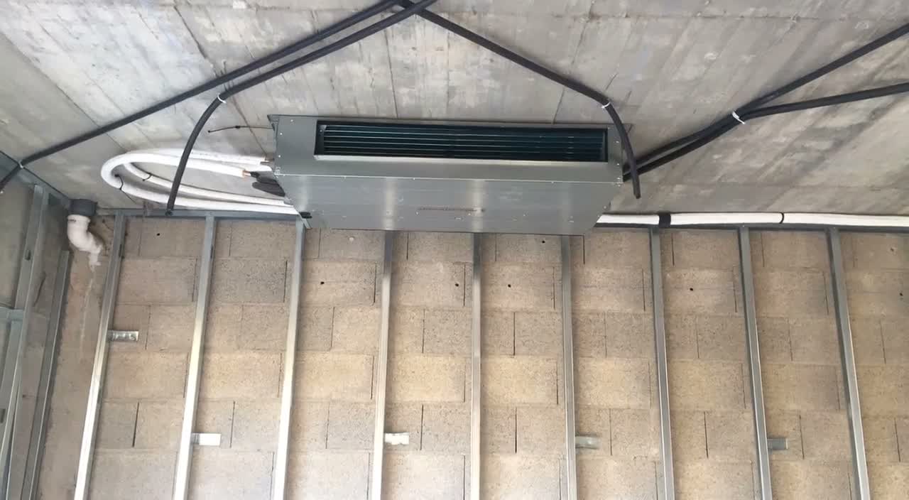 Climatización fan coil · Fancoil oculto e impulsión silenciosa